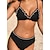 cheap Bikini Sets-Women&#039;s Swimwear Bikini 2 Piece Normal Swimsuit Solid Color High Waisted Black V Wire Padded Bathing Suits Vacation Sexy Sports