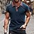cheap Men&#039;s Tees &amp; Tank Tops-Men&#039;s T shirt Tee Solid Color Turndown Blue Street Casual Short Sleeve Button-Down Clothing Apparel Basic Fashion Classic Comfortable / Summer