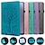 voordelige Samsung-hoes voor tablets-Tablet Hoesje cover Voor Samsung Galaxy Tab S8 S7 11&#039;&#039; S6 Lite A8 10.5&#039;&#039; A7 A 8.0&quot; 2022 2020 2019 met standaard Omdraaien Potloodhouder Bloem TPU PU-nahka