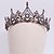 cheap Photobooth Props-Baroque Crown Black Bridal Crystal Tiara Crown Gothic Headpiece Vintage Queen Hair Accessories for Women and Girls