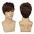 abordables Perruques Synthétiques-Perruque pour hommes courte perruque en couches marron perruque de remplacement de cheveux synthétiques d&#039;apparence naturelle pour la fête quotidienne halloween