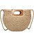 cheap Bags-Women&#039;s Straw Bag Beach Bag Straw Top Handle Bag Holiday Date Solid Color Creamy-white khaki