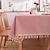 preiswerte Tischdecken-Bauernhaus-Tischdecke aus Baumwollleinen, rechteckige Tischdecken für Küche, Essen, Party, Urlaub, Buffet, Urlaub, Familientreffen