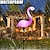 economico Illuminazione vialetto-3pcs solare flamingo luci da giardino percorso esterno luci decorazione ip65 impermeabile esterno solare prato luce cortile prato passaggio paesaggio cortile decorazione di festa lampada