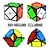 ieftine Cuburi Magice-set cub de viteză de 2 puzzle cub și cub qiqi skewb puzzle răsucit pachet neted 3x3 pachet speedcubing cu suporturi bonus idee grozavă de cadou pentru copii negru