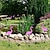 tanie Światła ścieżki i latarnie-3 szt. Solar flamingo oświetlenie ogrodowe ścieżka zewnętrzna oświetlenie dekoracyjne ip65 wodoodporna zewnętrzna lampa słoneczna na trawnik dziedziniec trawnik przejście krajobraz podwórko dekoracja świąteczna lampa