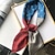 Недорогие Женские шарфы-Жен. Квадратный платок Для вечеринок На каждый день Праздники Синий Лиловый ШАРФ Контрастных цветов