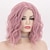 cheap Synthetic Trendy Wigs-Pink Wigs for Women Loose Curly Synthetic Wigs Baby Pink Hair Wigs for Party Pink Cosplay Wig Middle Part Short Curly Wigs LEMEIZ-125 Christmas Party Wigs