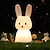 tanie Lampki nocne i dekoracyjne-led rabbit night light bunny lamp for kids touch sensor animal cartoon cute lamp colorful usb rechargeable silicongift przedszkola dziewczyna chłopiec maluch kawaii room decoration sypialnia lampka