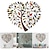 זול פסלי קיר-עץ לב מתכת קיר אמנות לב עץ קישוט קיר תלוי ציפור להקת ציפור עץ החיים קישוט קיר 25x25 ס&quot;מ
