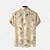cheap Men&#039;s Shirts-Men&#039;s Shirt Floral Turndown Street Casual Button-Down Short Sleeve Tops Casual Fashion Breathable Comfortable Khaki
