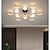 Недорогие Потолочные светильники и вентиляторы-110 см потолочный светильник светодиодный металлический художественный стиль современная роскошная модная люстра современная атмосфера домашняя гостиная спальня лампы