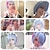 billige Kostumeparykker-cremet kort blåt anime hår cosplay paryk anime fancy dress cosplay paryk rem fest paryk re nul starter livet i en anden verden