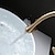 billiga Klassisk-handfat blandare kran borstat guld högt däck monterad, hög båge kärl kran enkelhandtag ett hål standard pip tvättställ kranar med kall- och varmvattenslang