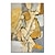 זול ציורי אנשים-mintura בעבודת יד מופשטת דמות מוזהבת ציור שמן על בד קישוט אמנות קיר תמונה מודרנית לעיצוב הבית ציור ללא מסגרת מגולגל לא נמתח