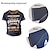 cheap Men&#039;s 3D-Men&#039;s Unisex T shirt Graphic Prints Letter 3D Print Crew Neck Street Daily Short Sleeve Print Tops Casual Designer Big and Tall Sports Blue Gray Brown / Summer