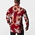 billiga blommiga skjortor för män-Herr Skjorta Grafisk skjorta Blommig Nedvikt Svart Vit Gul Rubinrött Marinblå Ledigt Dagligen Långärmad Button-Down Kläder Mode Designer Ledigt Andningsfunktion