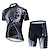 Недорогие Комплекты мужской одежды-21Grams Муж. Велокофты и велошорты С короткими рукавами Горные велосипеды Шоссейные велосипеды Черный Красный Тёмно-синий Шестерня Велоспорт Наборы одежды 3D