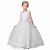 preiswerte Partykleider-Kids Little Girls&#039; Dress Solid Colored Flower Tulle Dress Daily Layered Lace Purple Blushing Pink White Sleeveless Basic Dresses 3-12 Years