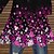 hesapli Büyük Beden Bayan Üstleri-Kadın&#039;s Büyük beden Üstler Bluz Gömlek Çiçekli Desen 3/4 Kol Crewneck Sokak Şıklığı Günlük Tatil Pamuklu Spandeks Forma Sonbahar Bahar Mor / Büyük Bedenler / Büyük Bedenler