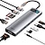 billiga Ljud- och bildtillbehör-BASEUS USB 3.0 USB C Hubs 11 Hamnar Höghastighets LED-indikator Med kortläsare (er) USB-nav med Micro HDMI VGA 3,5 mm Kraftleverans Till