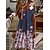 cheap Women&#039;s Dresses-Women&#039;s A Line Dress Knee Length Dress Blue Gray Short Sleeve Floral Lace Cold Shoulder Print Spring Summer V Neck Casual Vacation 2022 S M L XL XXL 3XL