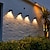 رخيصةأون أضواء الحائط للخارج-2 قطعة أضواء الجدار الشمسية في الهواء الطلق ضوء السياج لحديقة فناء شرفة فناء فيلا الشرفة ساحة الديكور جو مصباح جداري مقاوم للماء