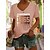 cheap Basic Women&#039;s Tops-Women‘s Blouse T shirt Tee Basic Print Letter Daily V Neck T-shirt Sleeve Regular Summer Green White Black Blue Purple