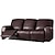preiswerte Bezug für Relaxsessel-wasserdichter 3-Sitzer-Liegesofabezug Stretch-PU-Leder schwarz grau hochelastischer Couch-Schonbezug 3-Sitzer-Kissen Liegemöbelschutz