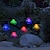 זול נורות תת מימיות-שמש צף לוטוס אור חיצוני rgb led בריכת בריכה אורות גן דשא בריכת נוף חיצוני קישוט חג
