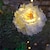 Χαμηλού Κόστους Διαδρομές και φανάρια-2 τμχ ηλιακά φώτα κήπου φως μονοπατιού παιώνιας αυτόματο φανάρι τεχνητού λουλουδιού για αυλή κήπου λάμπες γάμου led τοπίο φως μονοπατιού