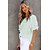 cheap Women&#039;s Tops-Women&#039;s Blouse Floral Daily Weekend Blouse Shirt Short Sleeve Ruffle Print Round Neck Casual Streetwear Green Black Blue S / 3D Print