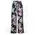 cheap Women&#039;s Pants-Women&#039;s Culottes Wide Leg Chinos Pants Trousers Green Pink Light Green Mid Waist Fashion Casual Weekend Side Pockets Print Micro-elastic Full Length Comfort Flower / Floral S M L XL / Loose Fit