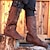 levne Cowboy &amp; Western Boots-Pánské Boty Retro Kovbojské boty Vinobraní Klasické Bristké Venkovní Kůže Černá Hnědá Podzim