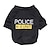 cheap Dog Clothes-Cat Dog Shirt / T-Shirt Puppy Clothes Police / Military Letter &amp; Number Fashion Dog Clothes Puppy Clothes Dog Outfits Black Costume for Girl and Boy Dog Cotton XS S M L