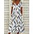 cheap Midi Dresses-Women&#039;s Midi Dress A Line Dress White Short Sleeve Ruched Print Print V Neck Spring Summer Stylish Casual 2022 S M L XL 2XL 3XL
