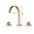 cheap Multi Holes-Widespread Bathroom Sink Mixer Faucet, High Arc Basin Taps 3 Hole 2 Handle Basin Tap Deck Mounted, Y-shape Quick Connect ashroom Vessel Water Tap with Cold Hot Hose