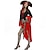 abordables Costumes Carrière et Déguisements Profession-Femme Pirate Costume de Cosplay Tenue Pour Mascarade Adulte Robe Ceinture Résille
