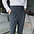 Χαμηλού Κόστους Φόρεμα Παντελόνι-Ανδρικά Παντελόνι επίσημο Παντελόνια Πλισέ Παντελόνι Παντελόνι κοστούμι Παντελόνι Gurkha Τσέπη Hight Rise Συμπαγές Χρώμα Άνεση Moale Μέχρι τον αστράγαλο Καθημερινά Εξόδου Βίντατζ Κομψό Μαύρο Λευκό