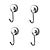 Χαμηλού Κόστους Γάντζα &amp; Εξαρτήματα-4/8/12 τμχ μαγνητικός γάντζος πολλαπλών χρήσεων βαρέως τύπου γάντζοι μαγνήτες νεοδυμίου ισχυροί μαγνήτες για ψησταριά οικιακού ψυγείου κλειδοθήκη κουζίνας
