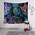 cheap Blacklight Tapestries-Black UV Light Wall Tapestry Hanging Cloth Poster Fluorescent Home Decoration Background Cloth Art Home Bedroom Living Room Decoration