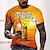 cheap Men&#039;s Tees &amp; Tank Tops-Men&#039;s Tee T shirt Tee 3D Print Graphic Patterned Round Neck Casual Daily 3D Print Short Sleeve Tops Designer Fashion Cool Comfortable Green Blue Orange / Summer / Summer