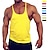cheap Running Tee &amp; Tank Tops-Men&#039;s Yoga Top Sleeveless Tank Top Casual Cotton Breathable Quick Dry Soft Yoga Fitness Gym Workout Sportswear Activewear Crimped Army Green Crimped Sky Blue Crimped Royal Blue
