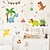 저렴한 장식 스티커-동물 / 만화 벽 스티커 거실 / 어린이 방 &amp; 유치원, 이동식/미리 붙여 넣은 pvc 가정 장식 벽 데칼 1 pc