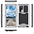 Недорогие Чехлы для Samsung-телефон Кейс для Назначение SSamsung Galaxy S23 S22 Плюс Ультра Плотные Защита от пыли Сопротивление падению с четырех углов Откидная подножка Геометрический рисунок Металл