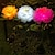 Χαμηλού Κόστους Διαδρομές και φανάρια-2 τμχ ηλιακά φώτα κήπου φως μονοπατιού παιώνιας αυτόματο φανάρι τεχνητού λουλουδιού για αυλή κήπου λάμπες γάμου led τοπίο φως μονοπατιού
