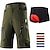 cheap Men&#039;s Shorts, Tights &amp; Pants-Arsuxeo Men&#039;s Bike Shorts Cycling MTB Shorts with Removable 3D Padded Underwear Summer Baggy Shorts Loose Fit Quick Dry Waterproof Zipper Sports Dark Grey Black Army Green Mountain Bike