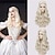 olcso Jelmezparókák-cosplay Alice Csodaországban 2 tükör a fehér királynőben parókák szintetikus haj parókák hosszú hullámos parókák
