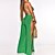 cheap Women&#039;s Jumpsuits-Women&#039;s Jumpsuit Backless Solid Color Halter Neck Casual Party Vacation Wide Leg Bodycon Sleeveless Green Pink S M L Spring