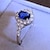זול טבעות-טבעת מפלגה קלאסי כחול נחושת פשוט אלגנטית 1 pc / בגדי ריקוד נשים